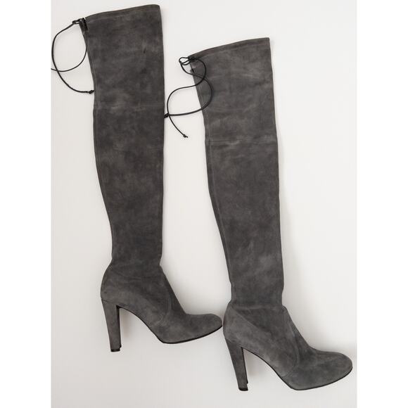 Stuart Weitzman Suede Over-The-Knee Sock Boots Size 7.5 - Picture 1 of 16
